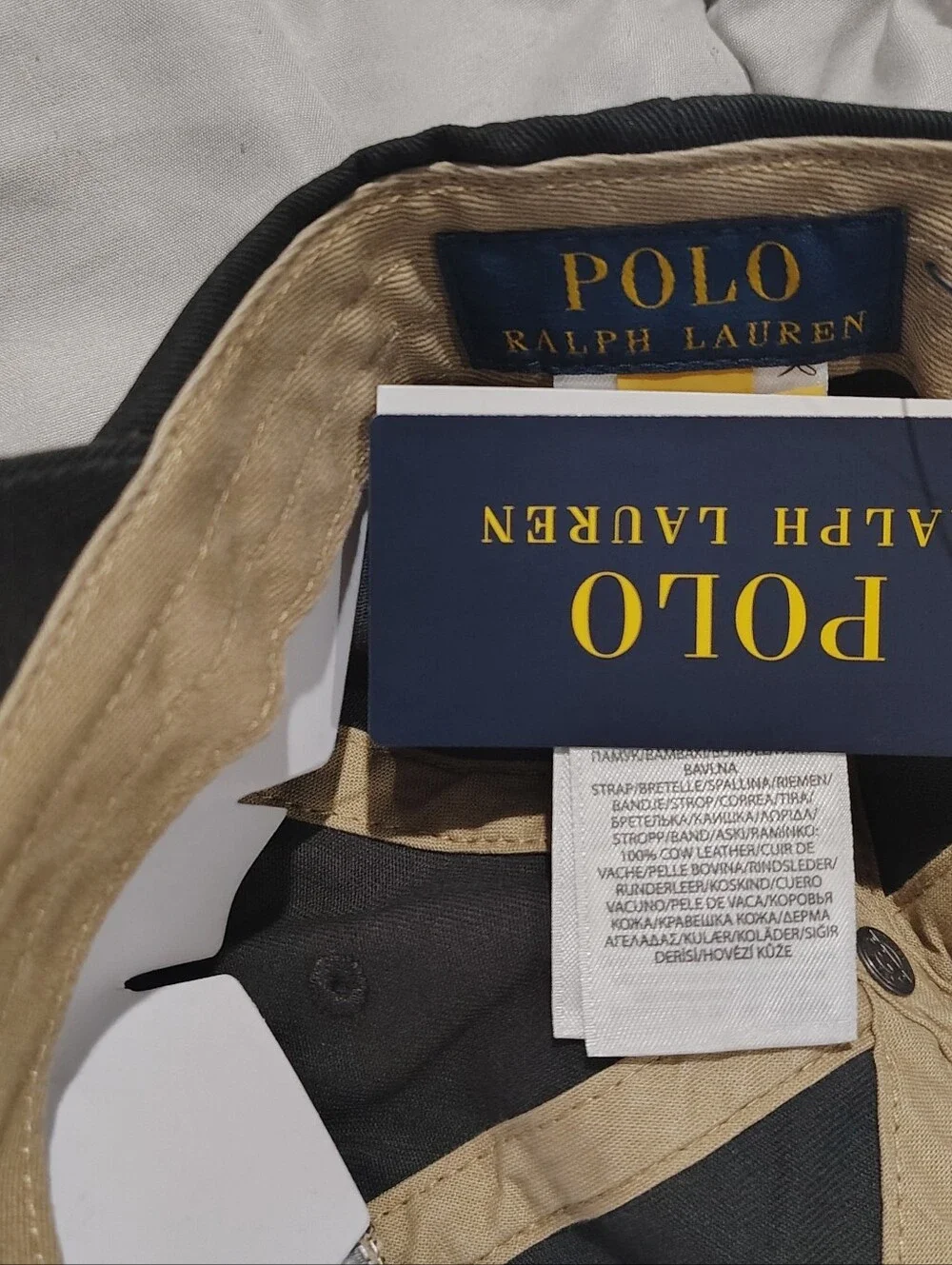 NWT Polo Ralph Lauren Ski Bear Baseball Cap Black Adjustable Polo Bear Hat OSFA
